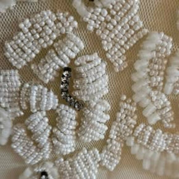 ZARA LIMITED EDITION Embellished Mesh Midi Shift Dress NWOT - $60 FIRM PRICE - Picture 3 of 8